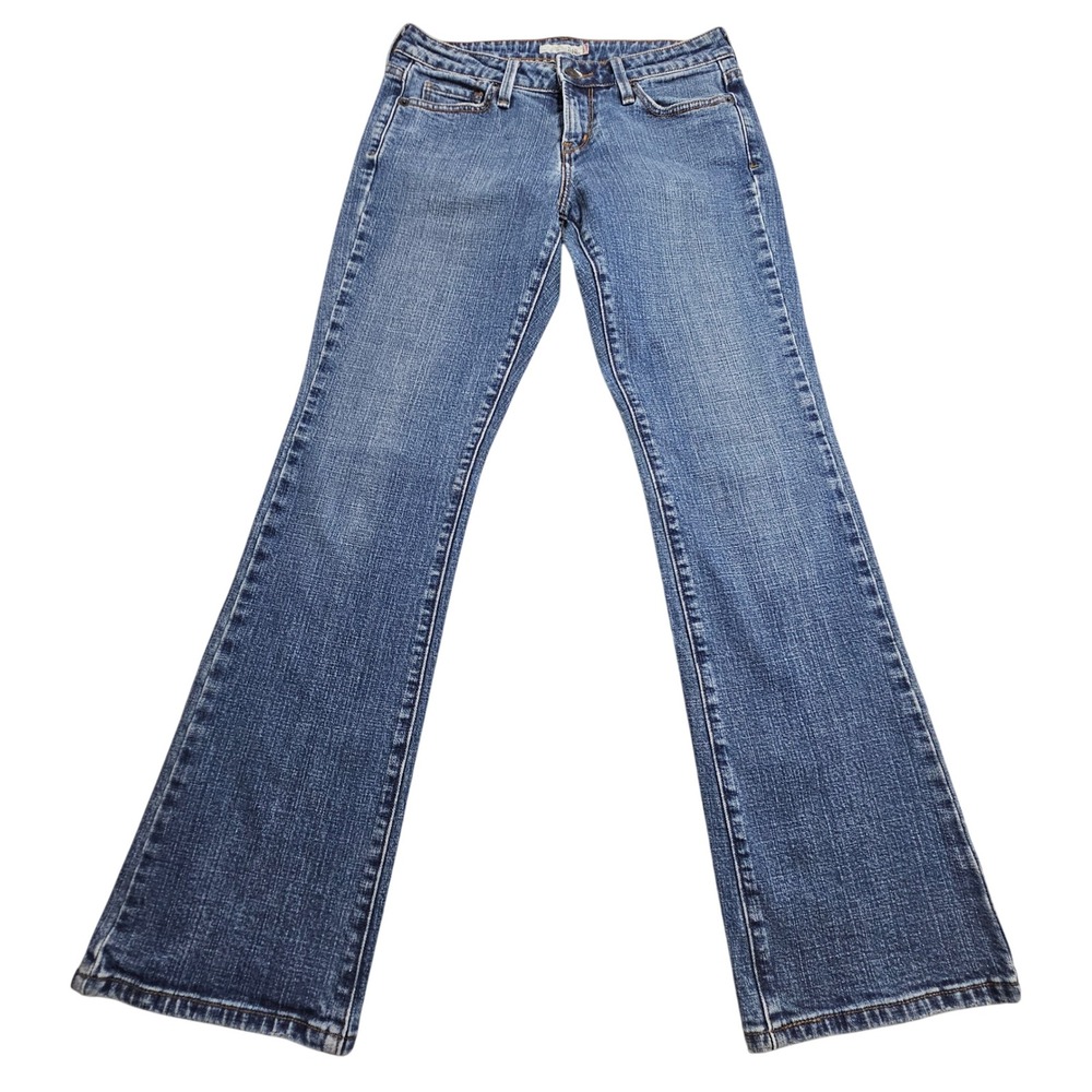Levis Vintage 545 Low Boot Cut Jeans Womens 4 Medium Blue Denim Stretch